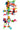 Fågelleksak Papegoj Hanger W/beads 3 Parts55x14cm